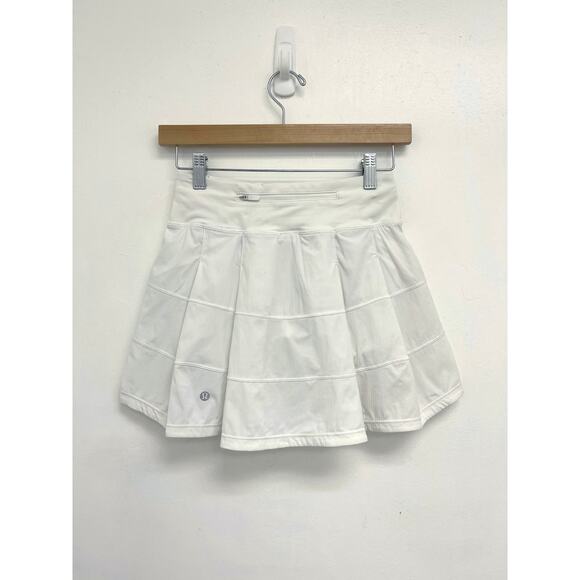 Lululemon Pace Rival Skirt (Tall) Pleated Mini Tennis Stretch Skort Pockets - 0 - Picture 2 of 10
